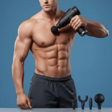 6/32 Speed Muscle Relaxation Massage Gun, Suitable For Full-Body And Arm And Back Massage, Deep Tissue Massage Gun, Handheld Electric Muscle Massager, Suitable For Sports And Fitness - Đen Xám - Xem 11