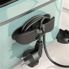 1/5 buc. Organizator de sârmă, cleme adezive pentru fixarea cablurilor pe perete, depozitare cabluri de bucătărie, înfășurator de cabluri pentru electrocasnice, înfășurator de sârmă original creativ, organizator multifuncțional, suport adeziv invizibil pentru sârmă, cleme de sârmă, potrivit pentru agățarea cablurilor de priză de perete din bucătărie, electrocasnice, rechizite de birou, aparat de cafea, friteuză cu aer, grătar, oală sub presiune, storcător, blender, organizator de sârmă - Multicolor - Vizualizare 2
