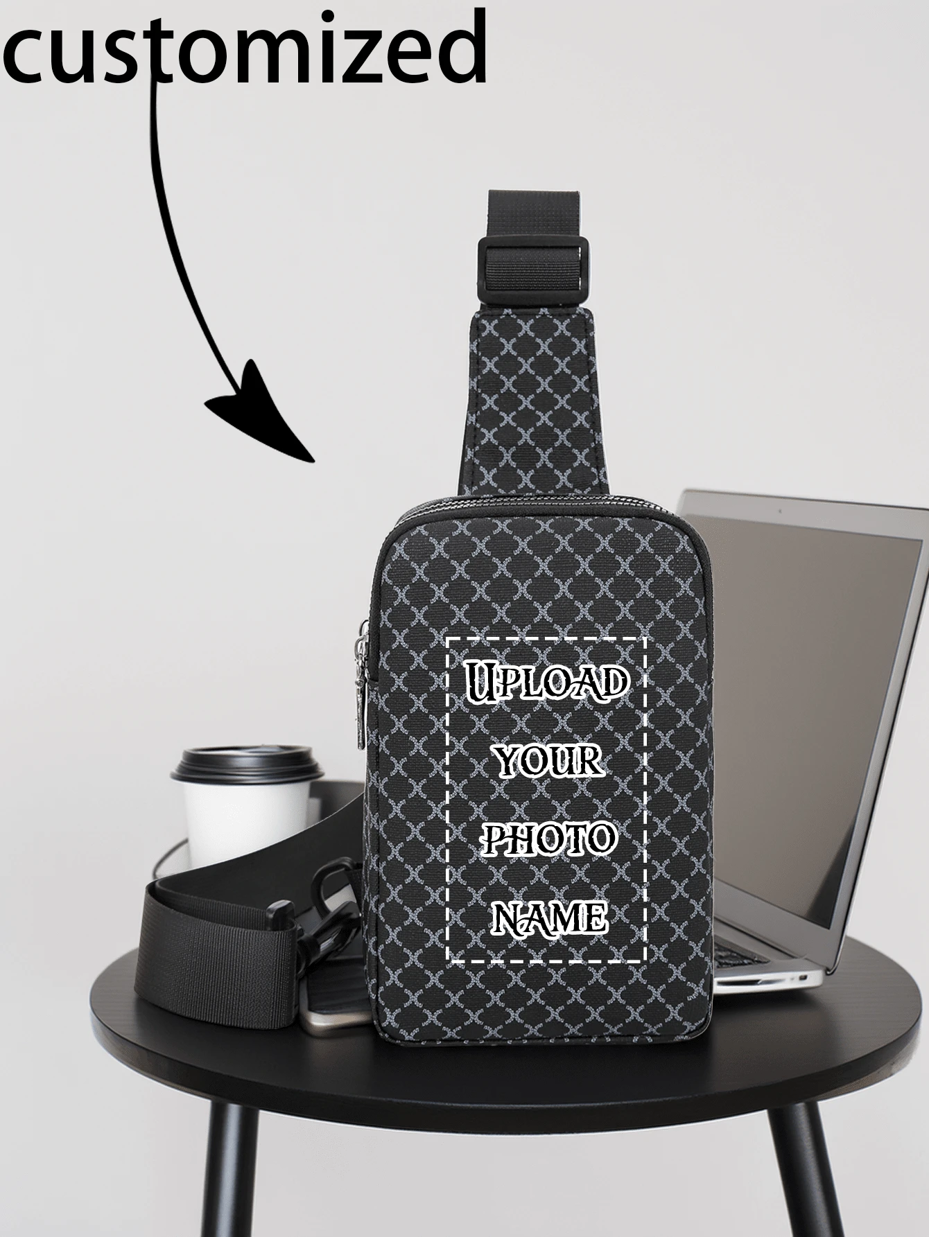 1 Piece, Customized Waist Bag, Chest Bag, Crossbody Bag, Hand Bag, Wear-Resistant, Customized Name, Customized Copywriting, Comfortable Shoulder Straps, Solid Color, Simple, Fashionable, High-End Texture, School, Work, Commuting, Travel, Excursions, Large Capacity, Leisure, Office, Multiple Ways Of Wearing, Random Matching