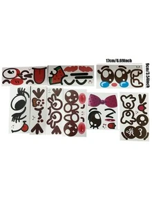 10 张面部孕妇肚脐贴、腹部模型套装孕妇礼物孕妇面部表情孕期孕肚贴纸孕期周贴纸 - 彩色 - 查看 11