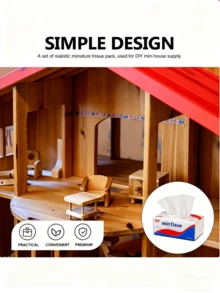 Doll House Toilet Paper Micro Tissue Paper, Realistic Toilet Paper Roll Model, OB11 Photography Prop, Bathroom Scene Mold Accessory, Miniature Model - Multicolor - View 8