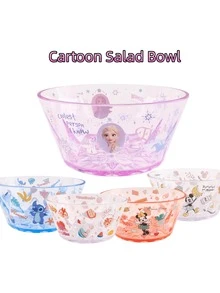 Disney And Stitch Heat-Resistant Household Salad Bowls, Cartoon Cute Transparent Large Capacity Salad Bowls, Back To School Dormitory Supplies Bowls, Wedding, Halloween, Christmas Party Food Decoration Bowls - Multicolor - View 10