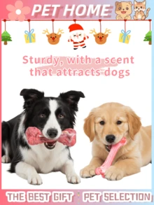 Unbreakable Dog Toys For Aggressive Chewers, Extremely Hard Toys For Small/Medium/Large Breeds, Original Dog Bone Chew Toys, Durable Dog Toys, Tough Dog Toys, Meat Flavored, Prepared Dog Bones Keep Dogs Busy - Large Rubber Realistic Dog Bone Pet Supplies,