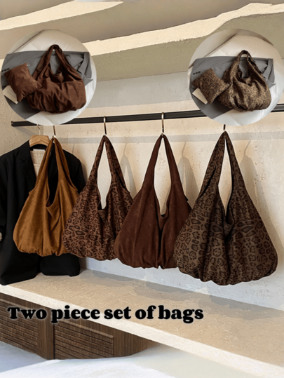 Nueva bolsa de hombro de gran capacidad, multiusos y con estilo, de tela, con bolsillo pequeño, de alta calidad y versátil para viajes y diversas ocasiones, para otoño/invierno