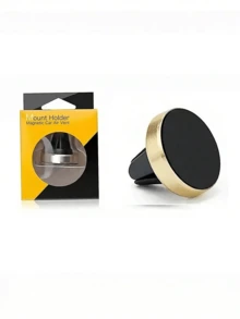 1pc Multifunctional Mini Magnetic Phone Holder, 360 Degree Rotation, Suitable For Smartphone On Car Dashboard, Home, Kitchen And Office