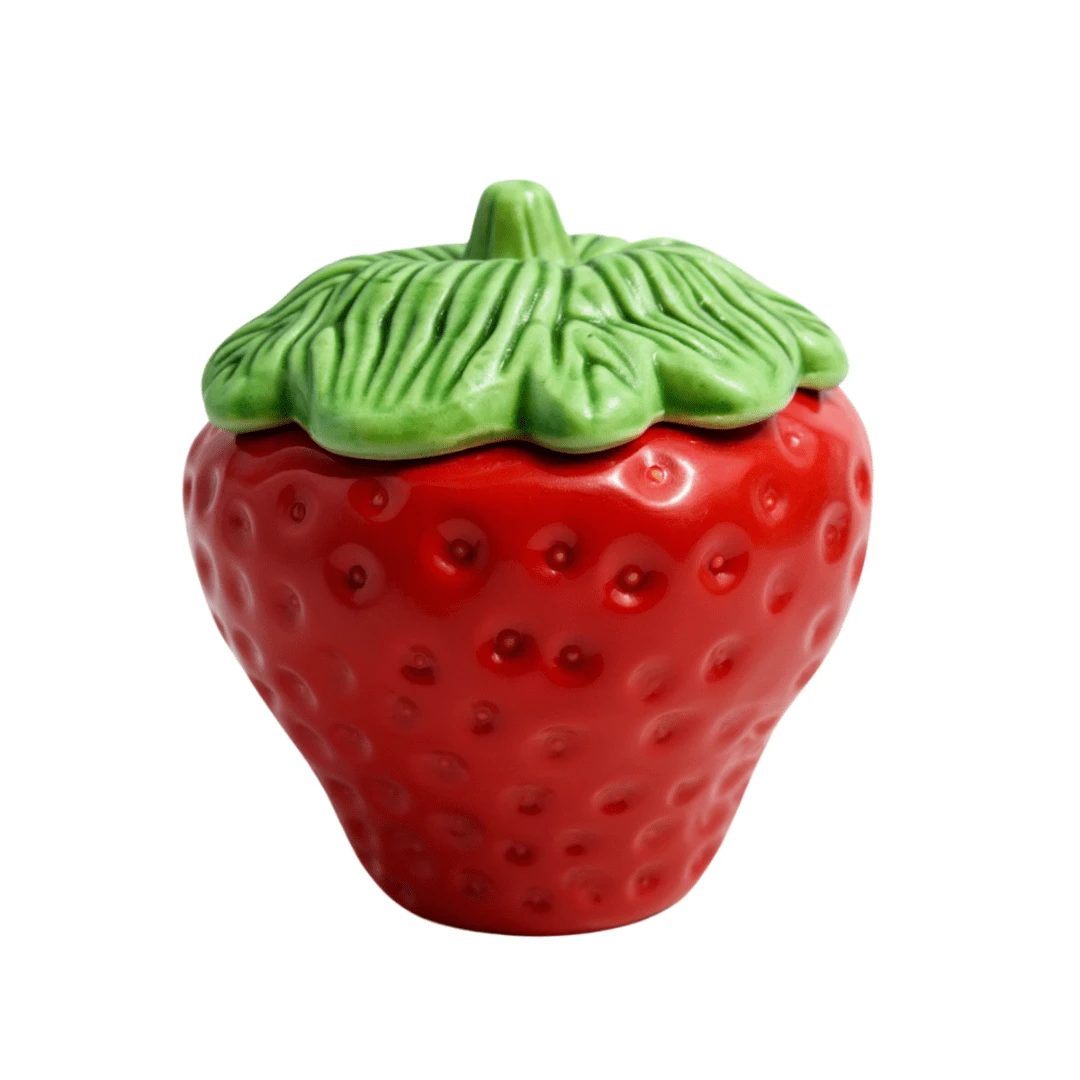 Strawberry Sweet Food Container 2 Liters Ceramic - 紅色 - 查看 1