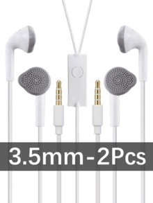 Wired Earphones 3.5mm Jack Earbuds Audio Headphones Electronic Calls & Music Bass Stereo In-Ear Headphones Headset Compatible With IPad/Pc