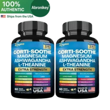 Abronikey 2 Bottles |  Zoyava Corti-Soothe | All-In-One Cortisol Support Supplement | Magnesium, Ashwagandha, L-Theanine & 10+ Powerful Ingredients | 60 Capsules | Made In USA - 2 瓶 - 查看 9