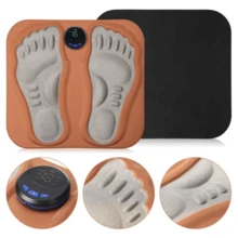 Home Portable Massage Pad Adhesive Massager Muscle Stimulator Low-Frequency Pulse Massage Pad Multifunctional Foot Massage Pad Pulse Acupoint Pressing Massage Pad, Orange For Office, Living Room, Bedroom Use, Massage Relaxation Tool - Multicolor - View 6