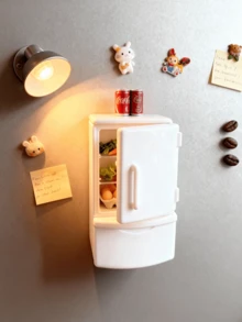 1/16个冰箱贴，冰箱装饰，冰箱贴，冰箱贴纸，厨房冰箱贴，包含15个随机玩具，可爱冰箱贴，白板贴，装饰冰箱贴，可爱办公室厨房贴，厨房用具，厨房小工具，最佳礼物 - 彩色 - 查看 2