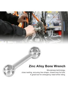 2 Stücke multifunktionaler externer Sechskantschlüssel, 10-in-1 tragbarer Mini-Sechskant-Hundenknochenschlüssel, poröser Reparaturwerkzeugschlüssel, Zinklegierung Doppelendschlüssel, mit extrem hoher Haltbarkeit und rostbeständigen Eigenschaften, klein und leicht, einfach zu transportieren, geeignet für Fahrrad-, Motorrad- und Möbelreparaturen