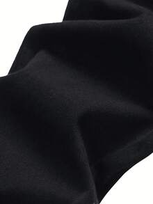 Jeans de mezclilla elástica, jeans de corte recto para hombre de ajuste delgado para uso diario, de tela de algodón con bolsillos en ángulo, versátil - Negro - Ver 7