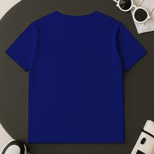 Printed T-Shirt With Faith Text, 100% Premium Cotton Men's, Sizes 2 To GG - Navy Blue - View 3