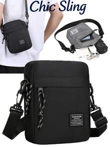 Borsa a spalla in nylon multifunzionale di moda, con ampia capacità, resistente all'usura per il lavoro, con tasche per monete e telefono, borsa a tracolla, borsa a spalla, borsa hobo, borsa da vita, regalo di Natale, Ringraziamento, borsa a tracolla, forniture scolastiche, borsa piccola, borsetta, borsello, nuovi articoli per la vita degli studenti, accessori essenziali per borsette, borsa a tracolla