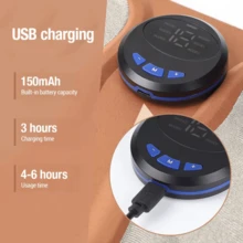 Home Portable Massage Pad Adhesive Massager Muscle Stimulator Low-Frequency Pulse Massage Pad Multifunctional Foot Massage Pad Pulse Acupoint Pressing Massage Pad, Orange For Office, Living Room, Bedroom Use, Massage Relaxation Tool - Multicolor - View 5