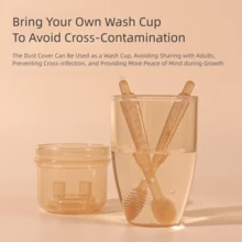 KUNT 一套婴儿口腔护理硅胶牙刷，可去除奶渍和牙菌斑，液态硅胶材质，婴儿牙刷 - 彩色 - 查看 5