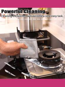 25/10/5件套加厚双面金属丝百洁布，厨房洗碗布，锅碗瓢盆清洁抹布，毛巾清洁工具