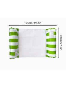 Ensemble de 5 pièces de hamac/chaise gonflable pour adulte - Fabriqué en PVC durable, ce lit flottant gonflable à rayures pliable est parfait pour les fêtes de piscine et les cadeaux d'été; un essentiel de l'été. - Multicolore - Voir 4