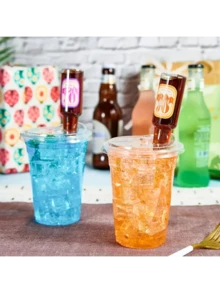 20/40pcs 17oz Transparent Plastic Cups With Lids & Straws (50-Pack) - Disposable Tumblers For Iced Coffee/Bubble Tea/Smoothies, Wedding/Party Essentials