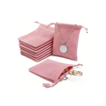 10/30 带拉绳的绒面革珠宝袋 - 小型柔软储物袋，适合存放婚礼纪念品、派对礼物、情人节、周年纪念纪念品 - 彩色 - 查看 2