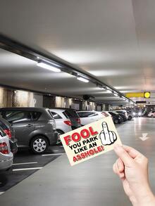 Prank Cards, Illegal Parking Prank Cards, Bad Parking Prank Cards, Look Like $50 Bills From A Distance, Leave Them Under The Driver'S Car Wipers, Use Them For Pranks On Illegal Parking Drivers, Halloween Prank Cards, Garage Illegal Parking Prank Cards. - 白色 - 查看 2
