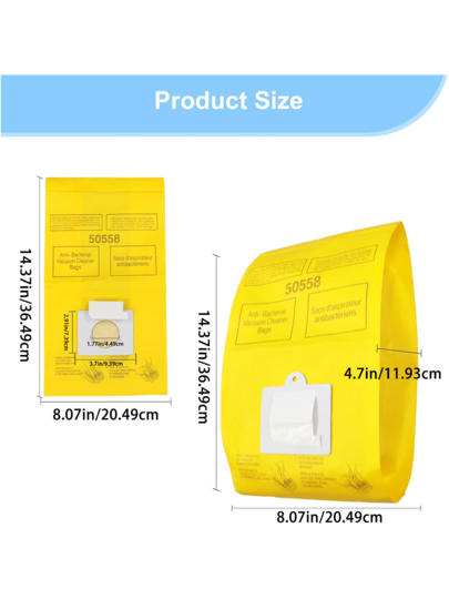 25 Pack Replacement Stofzuiger Bags Compatible Canister Type C/Q 5055, 50555, 50557, 50558, 18 Premium view 4