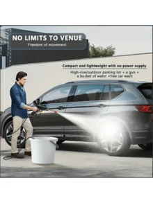 Pistola de agua para lavar autos para el hogar, máquina de limpieza de alta presión, lavadora de pisos, herramienta de riego, limpiadora de vehículos eléctricos para lavado de autos, portátil para exteriores, pistola de lavado recargable conveniente para automóviles