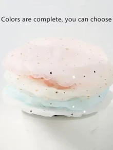 1pc High Quality Reusable Shower Cap, Fits All Hair Lengths, Suitable For Salons And Spas - Multicolor - View 7