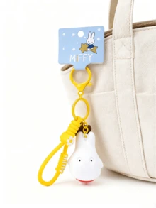 可爱俏皮的米菲兔钥匙扣吊坠 - 官方授权的米菲兔钥匙扣，配有小熊吊坠和雏菊花，为钥匙、包包和背包增添趣味，是送给孩子、青少年和米菲兔粉丝的绝佳礼物。 - 扮鬼 - 查看 3