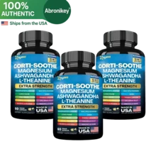 Abronikey 3 Bottles |  Zoyava Corti-Soothe | All-In-One Cortisol Support Supplement | Magnesium, Ashwagandha, L-Theanine & 10+ Powerful Ingredients | 60 Capsules | Made In USA - 3瓶 - 查看 9