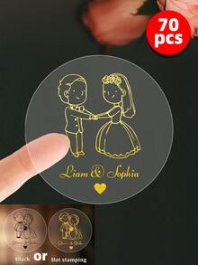 1~250张定制婚礼礼物贴纸，个性化婚礼感谢标签，定制派对礼物贴纸，定制圆形标签贴纸 - 可定制新娘礼物派对标签，招待袋贴纸，婚礼派对贴纸，派对袋标签，多功能，可调节，耐用，装饰性强，可重复使用，精致可爱，高品质，现代，色彩丰富，舒适时尚，墙纸贴纸 - 白色 - 查看 23