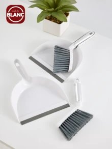 Desktop Broom And Dustpan Set, Mini Household Sweeping Kit With Soft Plastic Bristles - Ideal For Kids, Kitchen, Bathroom, Home & Daily Cleaning Supplies - Multicolor - View 2