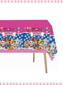 Paw Patrol 一次性桌布 71/86 英寸生日主题派对桌布卡通节日装饰派对桌布，完美的派对礼物，送给粉丝的节日礼物 - 彩色 - 查看 5