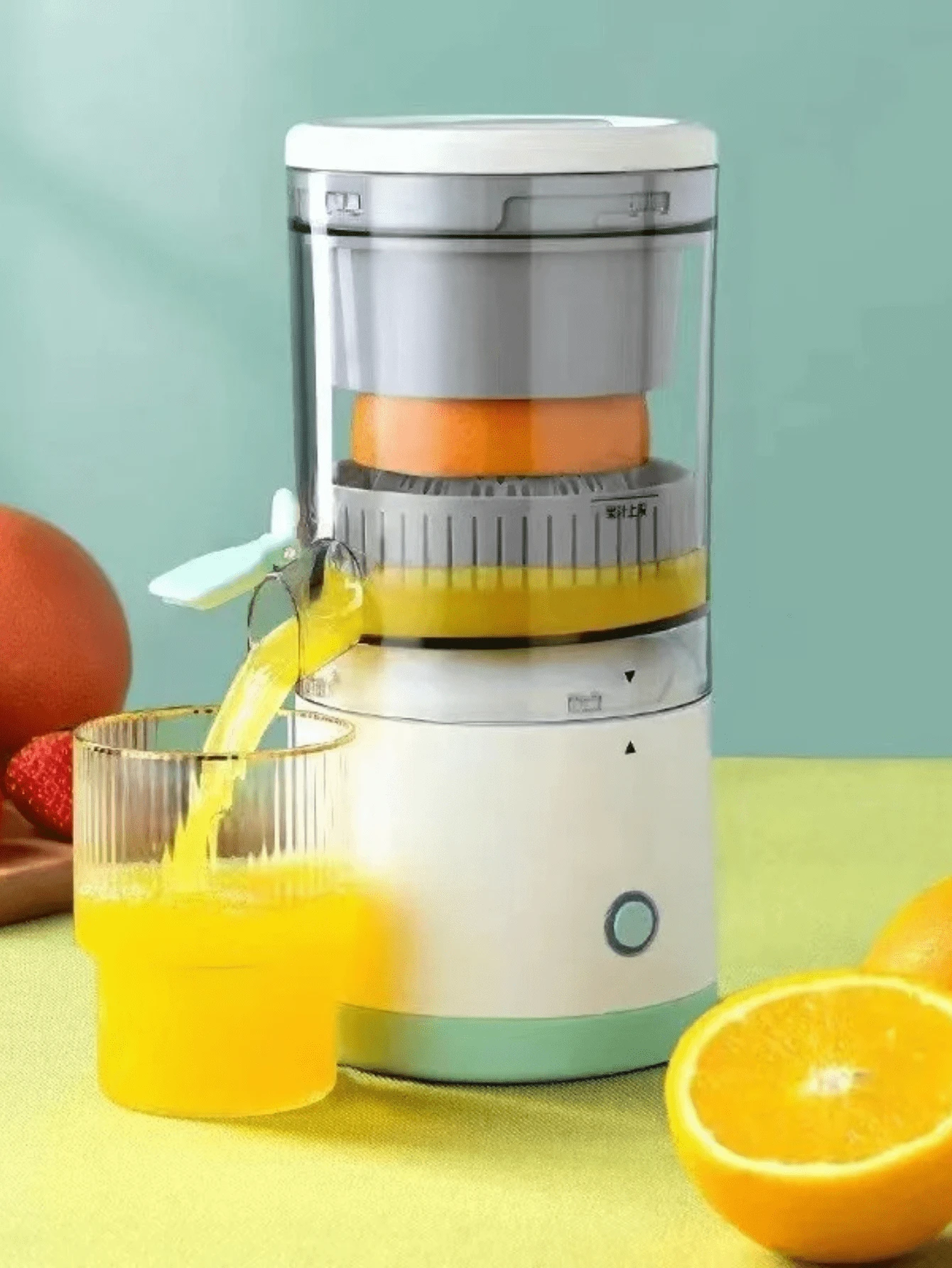 Electric Juicer Orange Lemon Fruit Juicer USB Rechargeable Multifunctional 2 In 1 - Blanco - Ver 1