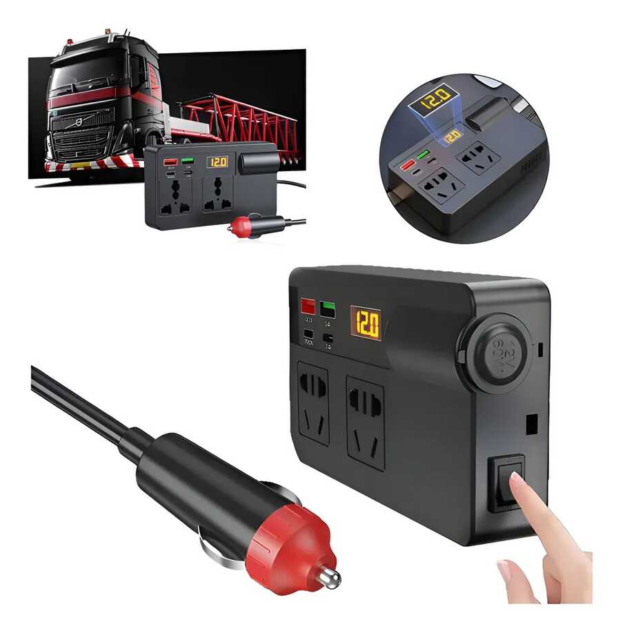 Car Power Inverter - 黑色 - 查看 1
