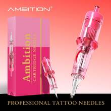 AMBITION 20 支/盒粉色纹身针头 0.2 毫米 0.25 毫米 0.3 毫米 0.35 毫米圆形衬管混合针 1rl 3rl 5rl 无线纹身机 - 淺粉色 - 查看 3