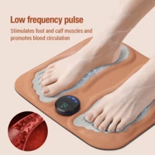 Home Portable Massage Pad Adhesive Massager Muscle Stimulator Low-Frequency Pulse Massage Pad Multifunctional Foot Massage Pad Pulse Acupoint Pressing Massage Pad, Orange For Office, Living Room, Bedroom Use, Massage Relaxation Tool - Multicolor - View 2