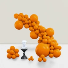 127pcs Balloons,  Balloons Different Sizes Pack Of 36 Inch 18 Inch 12 Inch 10 Inch 5 Inch Balloons For Balloon Garland - Trending, Best Seller, New Arrival, Party Supplies, Elegant Decor, Party Decoration, Wedding & Birthday - 橘色 - 查看 1