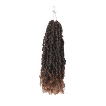 Tóc móc xoắn Yanky Twist 8/10/12/14 inch 1/4/9 gói Tóc móc xoắn Yankee Twist Mini được bện sẵn Micro Yaki Twist Crochet Braids cho phụ nữ, T1B/30 - Màu nâu ombre - Xem 18