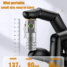 便携式超亮手电筒，强磁多功能可充电手电筒，3*50W LED应急手电筒 - 灰色 - 查看 7
