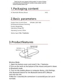 1 pieza Ratón inalámbrico ultradelgado, hecho de material ABS, de color macaron - Rosa Pálido - Ver 7