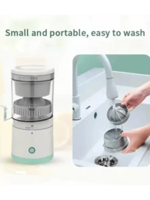 Electric Juicer Orange Lemon Fruit Juicer USB Rechargeable Multifunctional 2 In 1 - Blanco - Ver 3