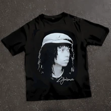 Basic Djavan Print T-Shirt - Black - Black - View 1