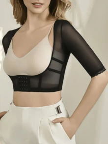 1pc Women's Adjustable U-Shaped Bust Support Arm Sleeve, Suitable For Daily Wear, All Season - Beige - View 17