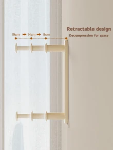 Multi-Color Plastic Double-Layer Clothes Hanger Rack, Wall-Mounted Expandable Clothes Drying Rack, Space-Saving Wardrobe Organizer, Compact Heavy-Duty Garment Rack For Small Apartments And Dorms, Bathroom And Balcony Drying Assistant, Entryway And Hallway Organizer, Portable Closet Storage Solution For Travel, Easy-Access Sorting System, Convenient For Seasonal Wardrobe Changeover And Holiday Gift Storage - Multicolor - View 3