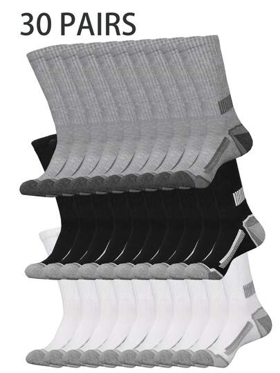 2/5/10/20/30 pares de calcetines largos unisex, aptos para todas las estaciones, calcetines de baloncesto, calcetines deportivos