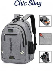 时尚休闲多功能男士背包，新款圣诞尖叫包背包冬季圣诞礼物旅行包大容量多功能便携式感恩假期电脑运动包圣诞快乐男士包大学包适合学校大学生书包实用背包男士礼物