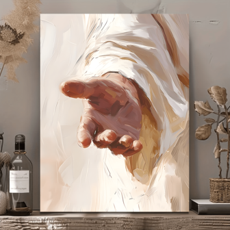 1PC Jesus Salvation Canvas Wall Art, Watercolour Wall Art, Jesus Christian Faith Poster, Wall Arts, Posters, Hangable, Wall Decor For Bedrooms, Offices, Living Rooms, Cafés, Bars, Homes And Dormitories - Canvas Material (Optional Frame) 2D Flat