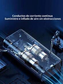 N011048 Compresor Portatil Bomba De Aire Eléctrica Llantas Aire Auto ,Bomba de inflado para automóvil, arranque de emergencia, máquina todo en, conveniente bomba de inflado, equipo de emergencia para automóvil - Negro - Ver 9