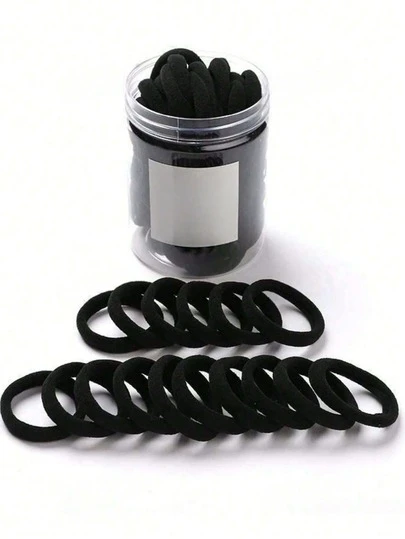 50/100pcs Canned High Elastic Hair Ties For Girls, Suitable For Ponytails, Minimalist Seamless Elastic Hair Bands For Casual Daily Wear, Ideal Choice For Women. High Elastic Hair Ties, Seamless Hair Ties, Rubber Band Hair Accessories, Canned Hair Ties, Convenient Storage. Suitable For Women's Daily And Special Occasions (Teacher's Day, Back To School, Graduation Ceremony), Also Suitable As Hair Accessories For Girls. Holiday Accessories